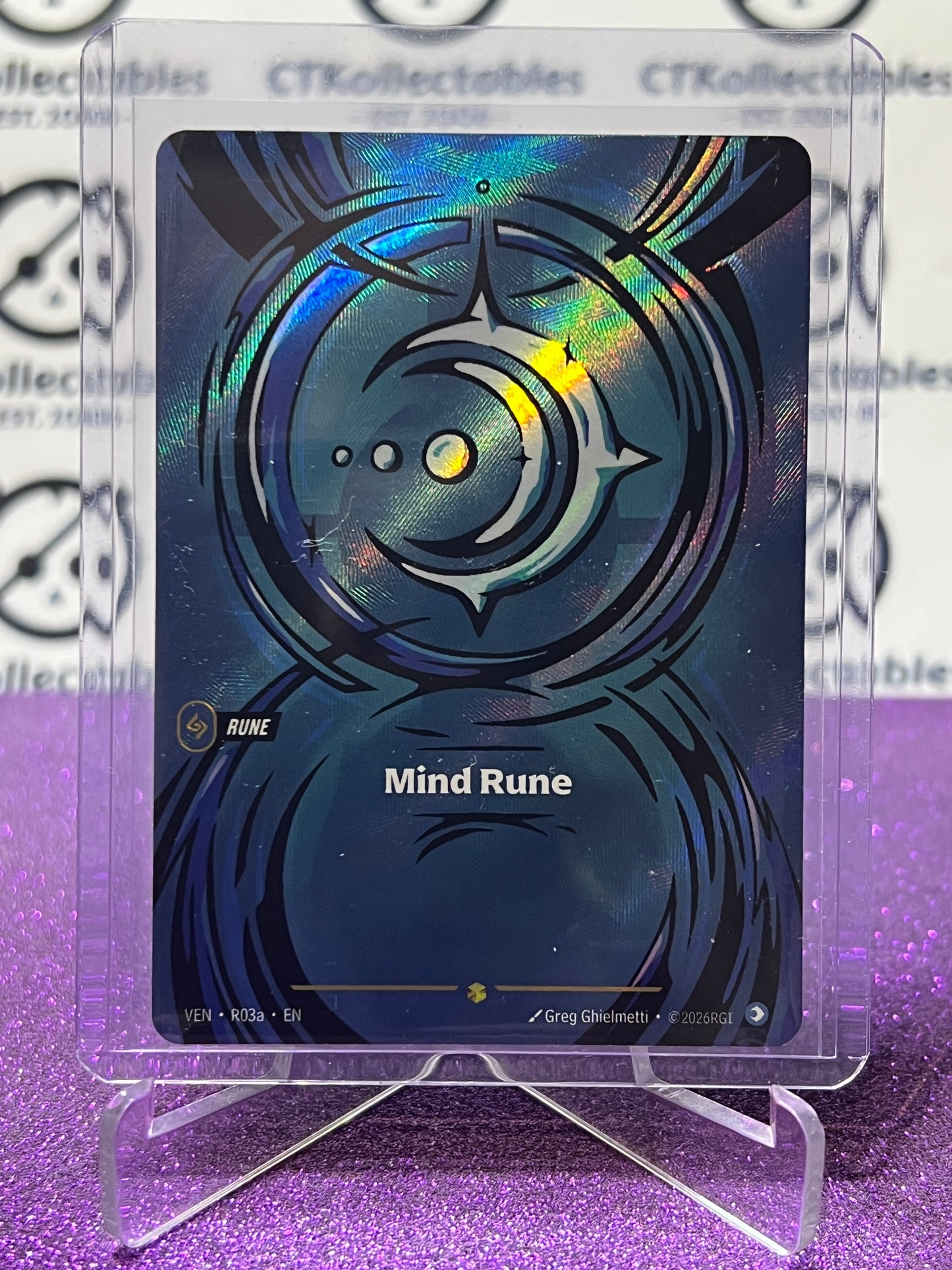 2026 RIFTBOUND LEAGUE OF LEGENDS VENDETTA MIND RUNE # R03a ALT ART FOIL TRADING GAME CARD