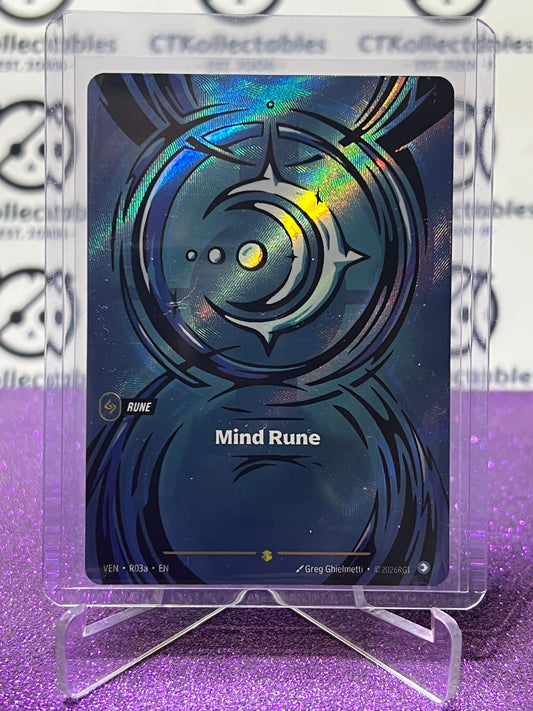 2026 RIFTBOUND LEAGUE OF LEGENDS VENDETTA MIND RUNE # R03a ALT ART FOIL TRADING GAME CARD