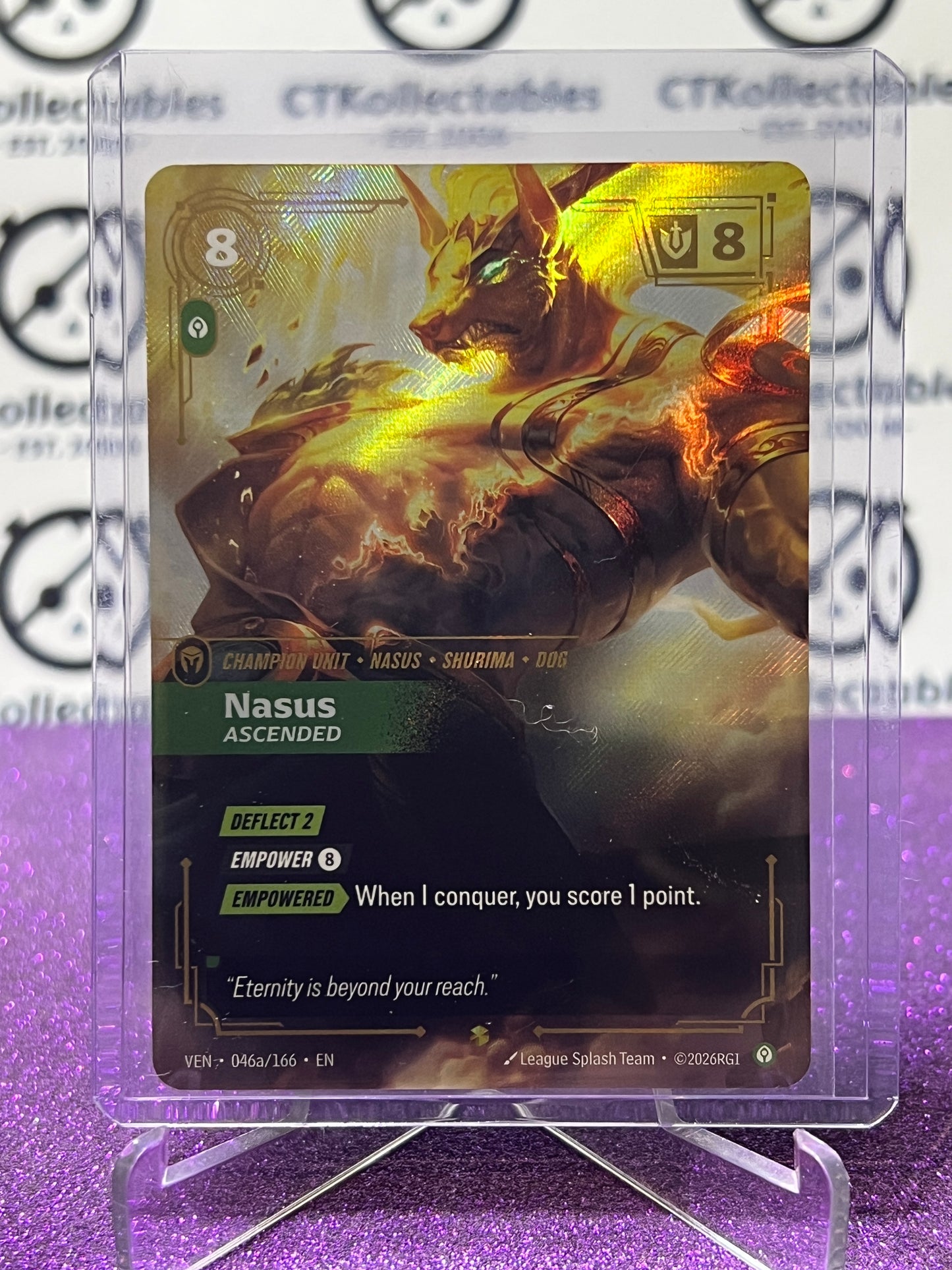 2026 RIFTBOUND LEAGUE OF LEGENDS VENDETTA NASUS # 046a/166 ALT ART FOIL TRADING GAME CARD