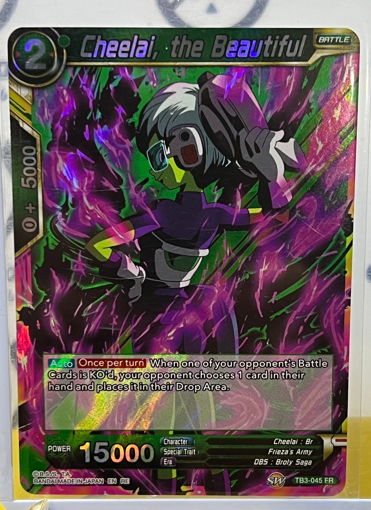 DBS CHEELAI, THE BEAUTIFUL # TB3-045 FR  FOIL DRAGON BALL SUPER CARD