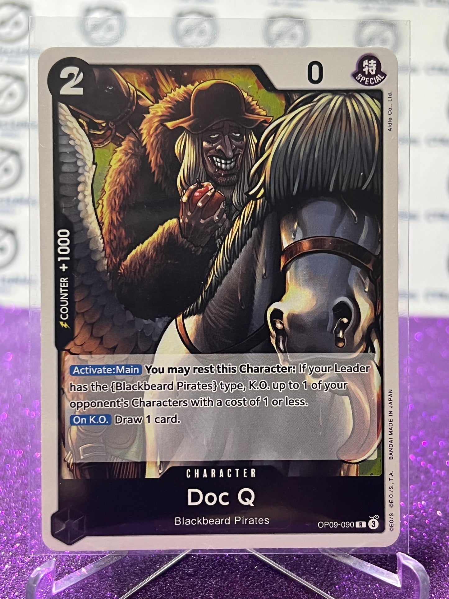 2024 ONE PIECE DOC Q # OP09-090 R EMPERORS IN THE NEW WORLD FOIL CARD