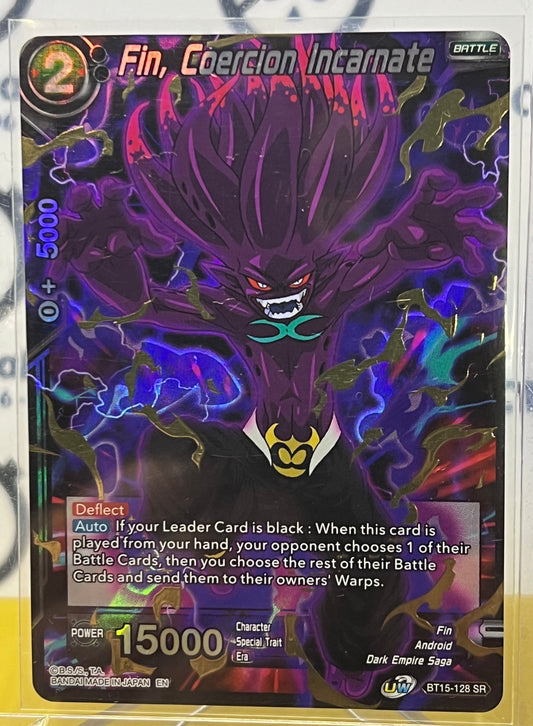 DBS SR FIN, COERCION INCARNATE BT15-128 SR FOIL DRAGON BALL SUPER CARD