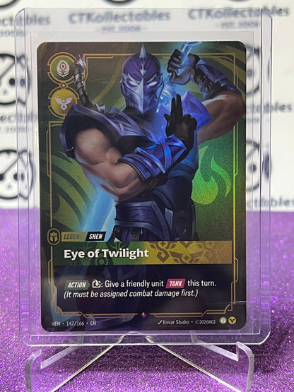 2026 RIFTBOUND LEAGUE OF LEGENDS VENDETTA EYE OF TWILIGHT # 147/166 RARE FOIL TRADING GAME CARD