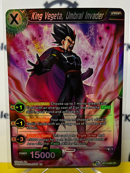 DBS KING VEGETA, UMBRAL INVADER # BT13-064  UC  FOIL DRAGON BALL SUPER CARD