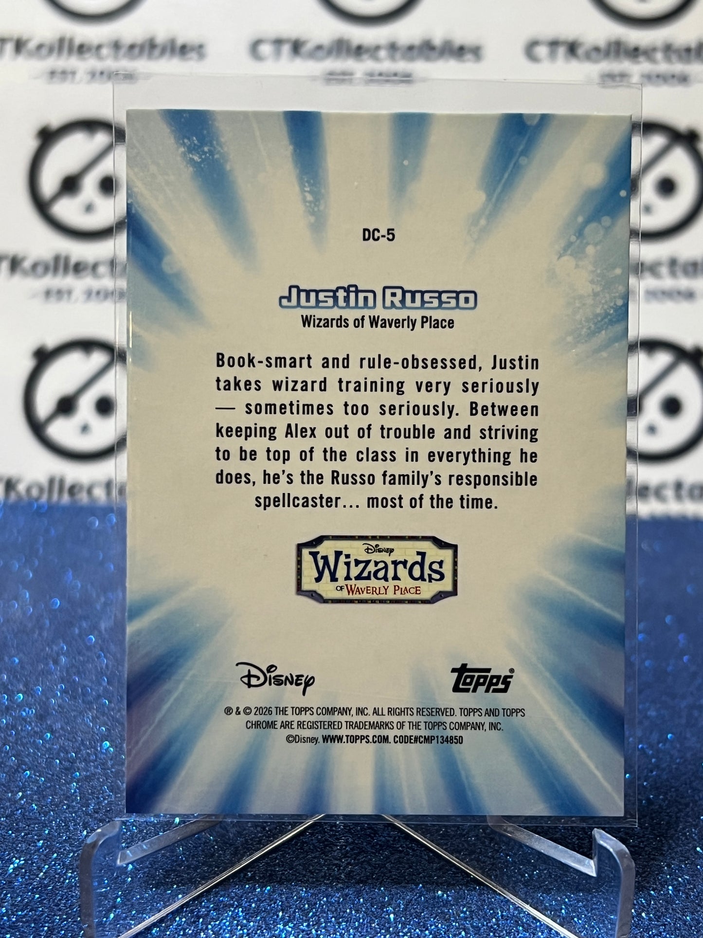 2026 DISNEY TOPPS CHROME JUSTIN RUSSO # DC-5 THROWBACK FOIL CARD