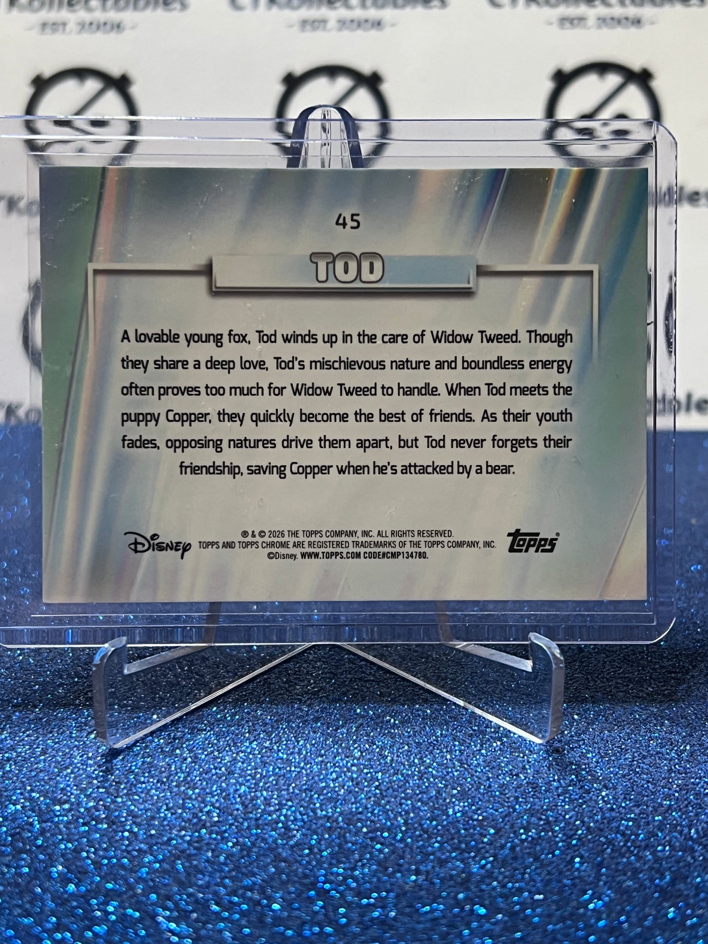 2026 DISNEY TOPPS CHROME TOD # 45 WAVE FOIL CARD