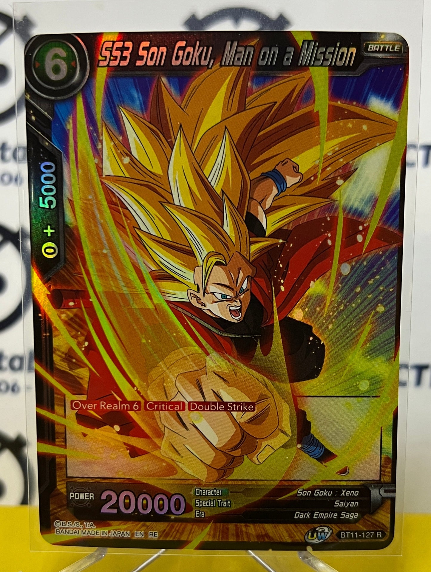 DBS  SS3 SON OF GOKU, MAN ON A MISSION # BT11-127 R FOIL DRAGON BALL SUPER CARD