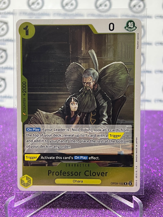 2024 ONE PIECE PROFESSOR CLOVER # OP09-102 R EMPERORS IN THE NEW WORLD FOIL ENGLISH CARD