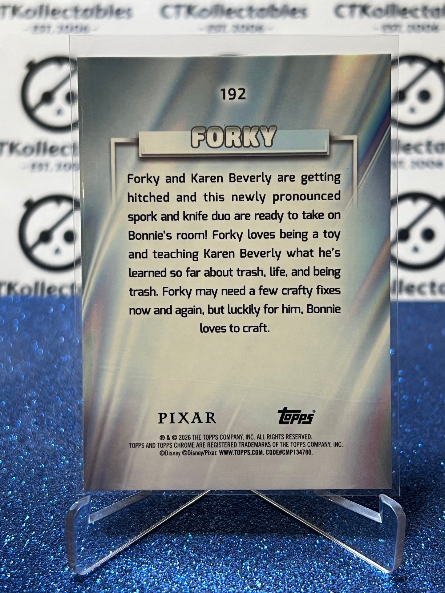 2026 DISNEY TOPPS CHROME FORKY # 192 TOY STORY WAVE FOIL CARD
