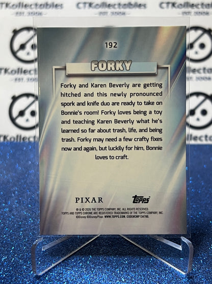 2026 DISNEY TOPPS CHROME FORKY # 192 TOY STORY WAVE FOIL CARD