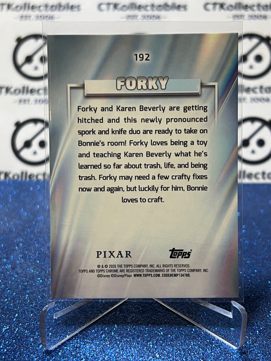 2026 DISNEY TOPPS CHROME FORKY # 192 TOY STORY WAVE FOIL CARD