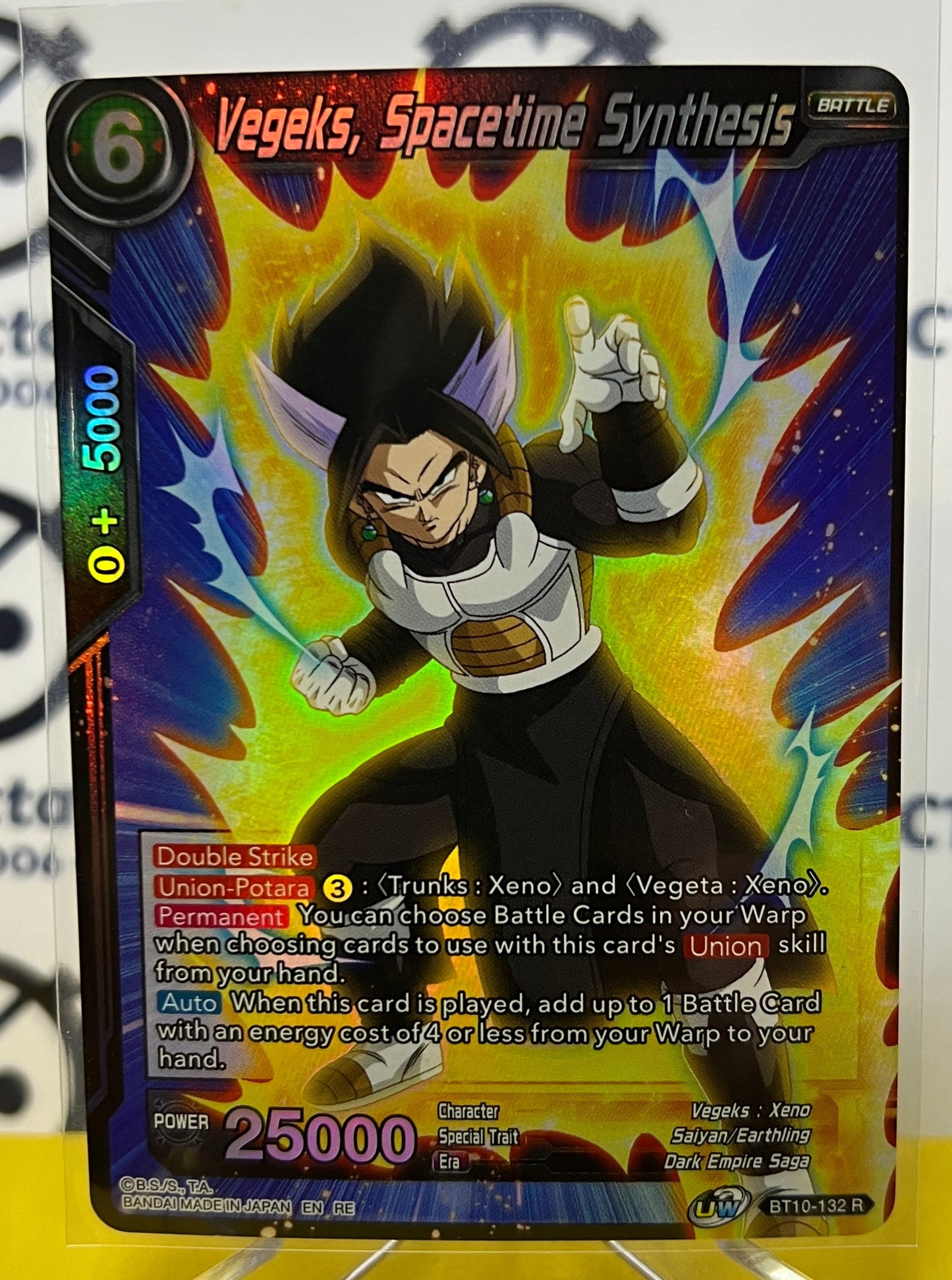 DBS  VEGEKS, SPACETIME SYNTHESIS # BT10-132 R FOIL DRAGON BALL SUPER CARD