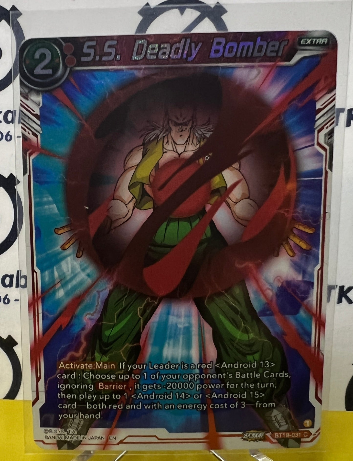 DBS  S.S. DEADLY BOMBER # BT19-031  C FOIL DRAGON BALL SUPER CARD