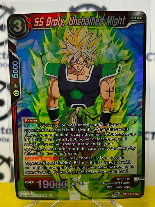 DBS  SS BROLY, UNCHAINED MIGHT # BT13-025 UC FOIL DRAGON BALL SUPER CARD