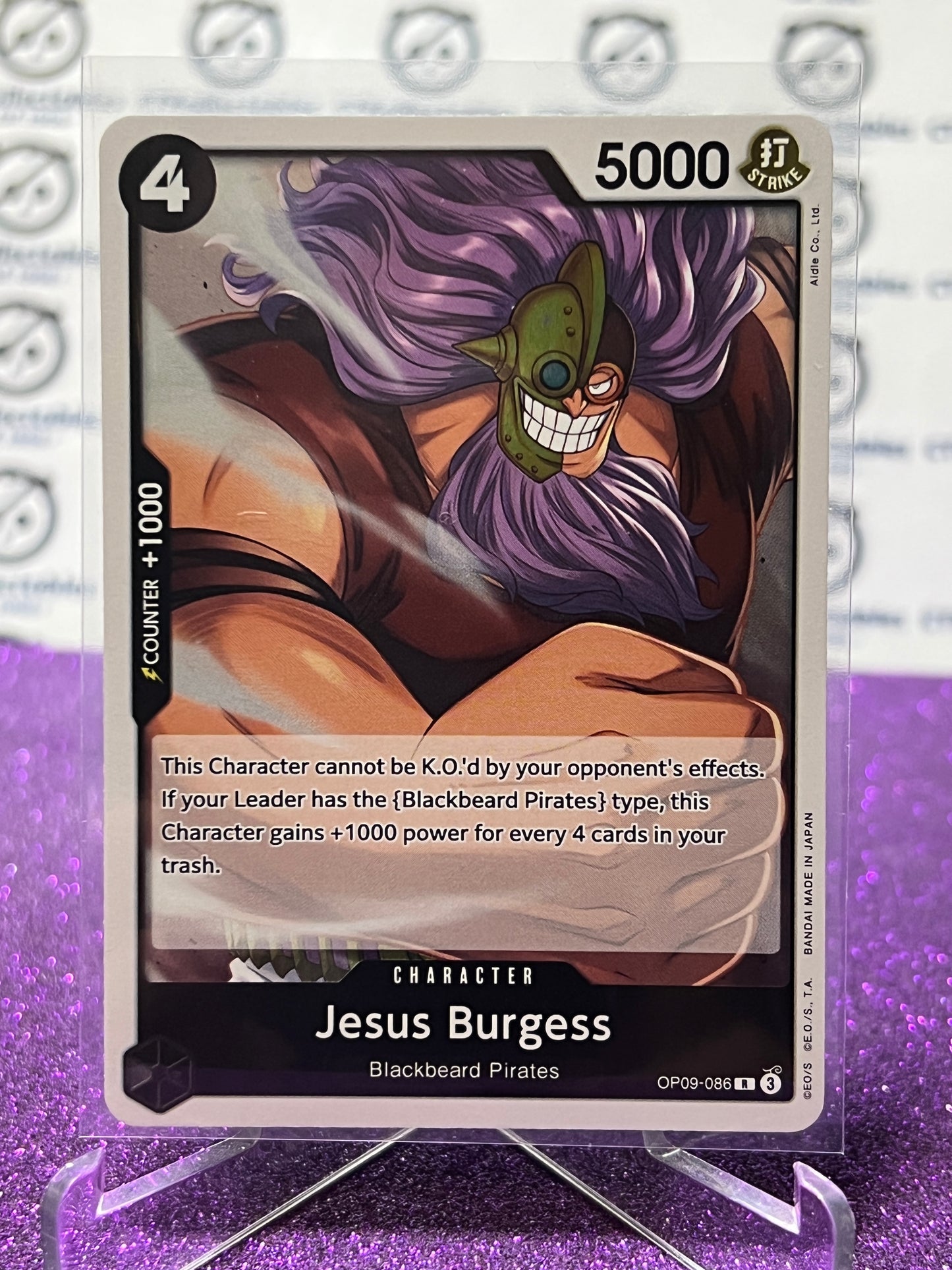 2024 ONE PIECE JESUS BURGESS # OP09-086 R EMPERORS IN THE NEW WORLD FOIL ENGLISH CARD