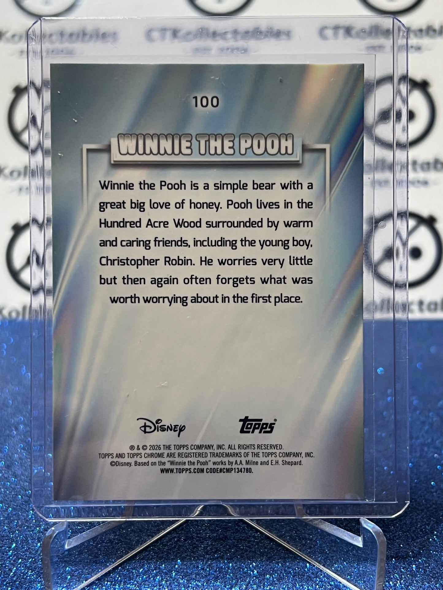 2026 DISNEY TOPPS CHROME WINNIE THE POOH # 100. FOIL CARD