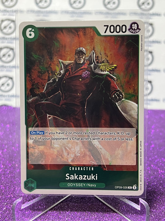 2024 ONE PIECE SAKAZUKI # OP09-026 R EMPERORS IN THE NEW WORLD FOIL ENGLISH CARD