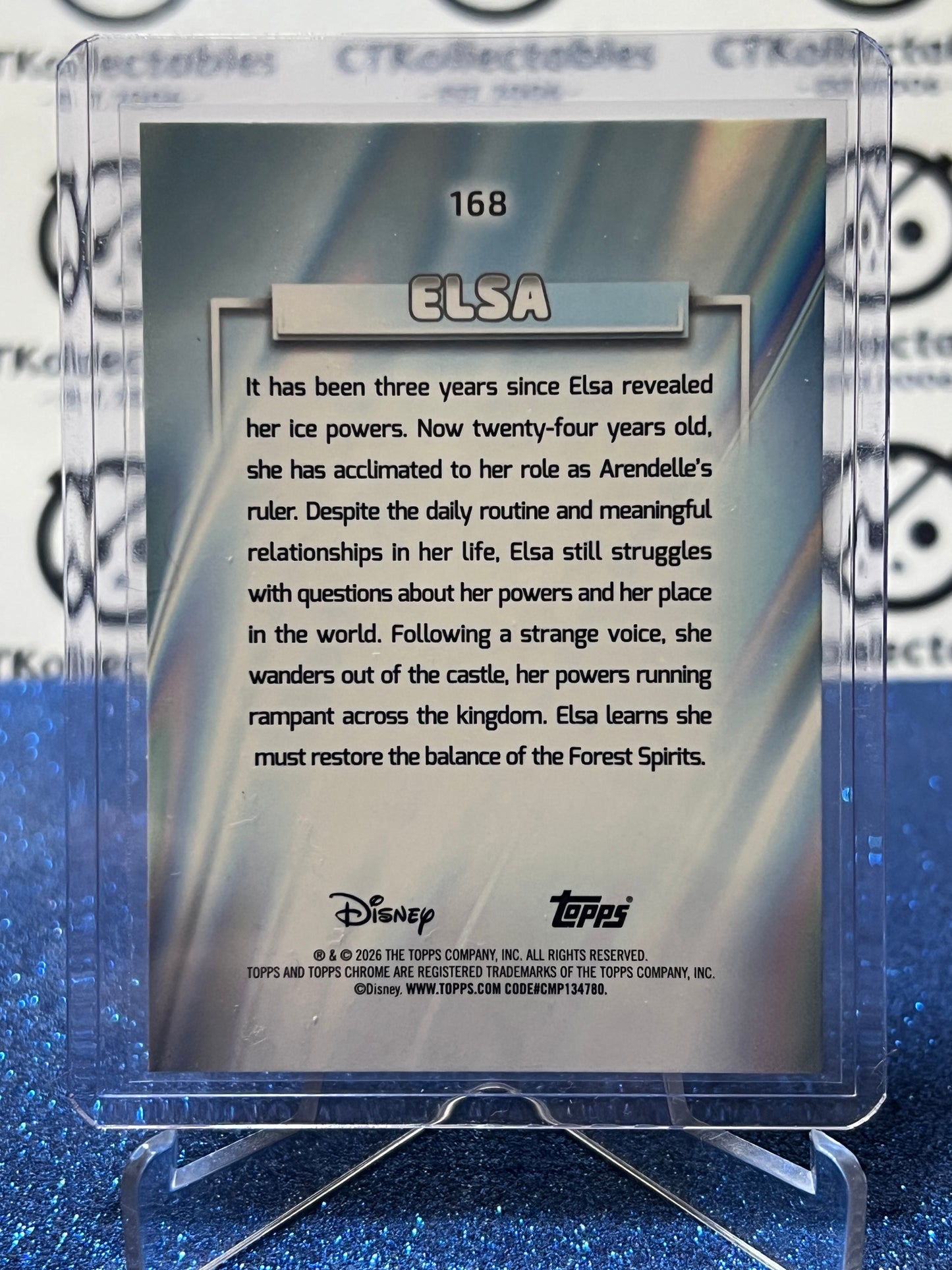 2026 DISNEY TOPPS CHROME ELSA # 168 FROZEN FOIL CARD