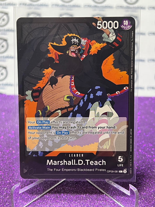 2024 ONE PIECE MARSHALL.D.TEACH # OP09-081 L EMPERORS IN THE NEW WORLD NON-FOIL ENGLISH