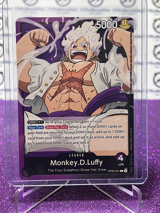 2024 ONE PIECE MONKEY.D.LUFFY # OP09-061 L EMPERORS IN THE NEW WORLD FOIL ENGLISH CARD