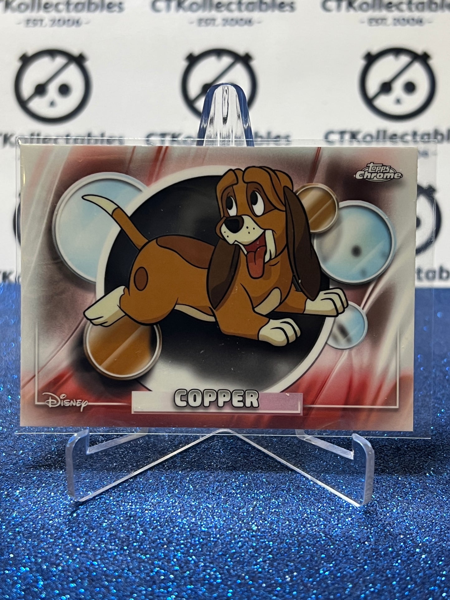 2026 DISNEY TOPPS CHROME COPPER # 46 THE FOX & THE HOUND FOIL CARD