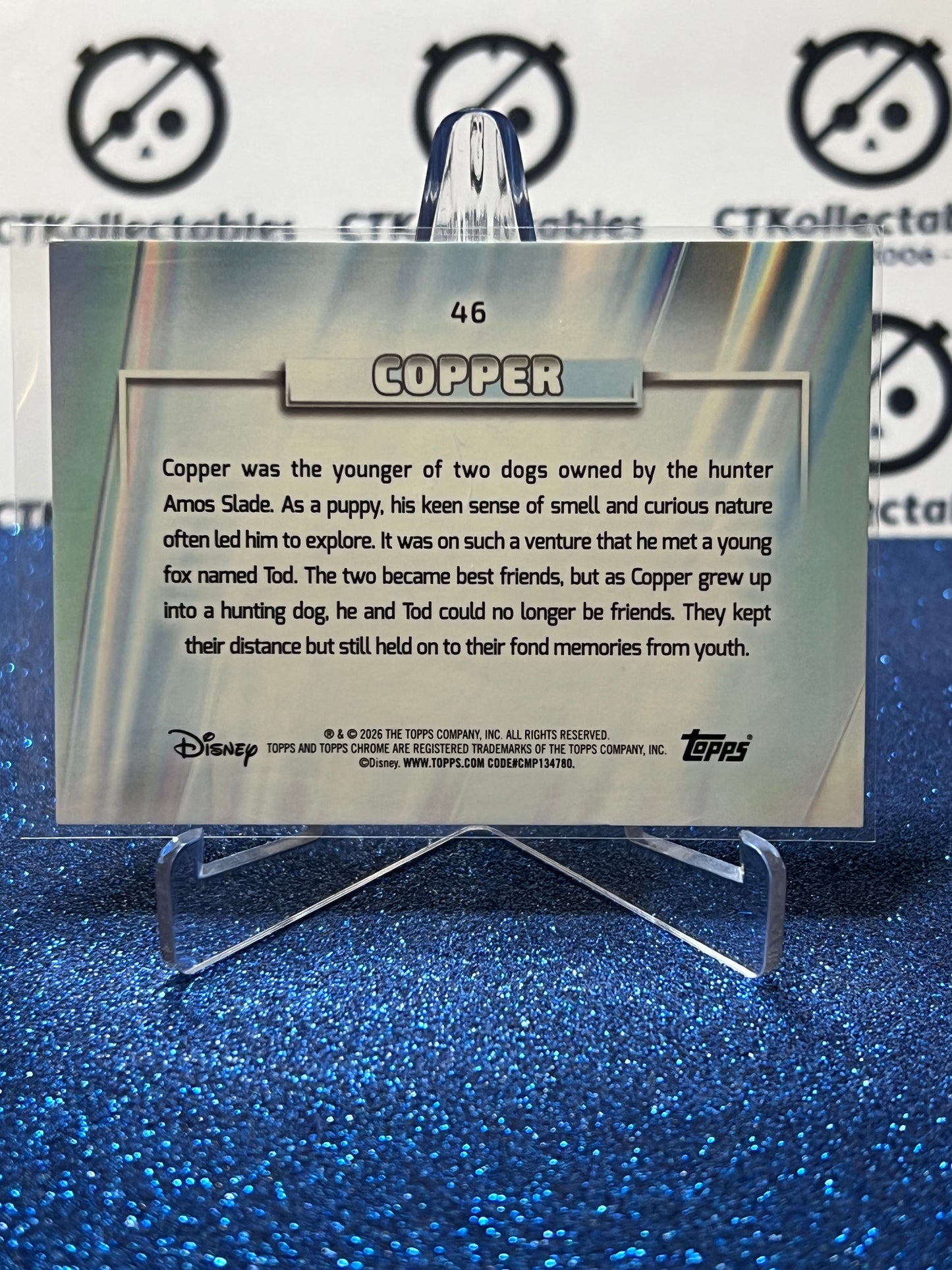 2026 DISNEY TOPPS CHROME COPPER # 46 THE FOX & THE HOUND FOIL CARD