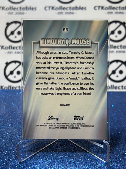2026 DISNEY TOPPS CHROME TIMOTHY Q. MOUSE # 86 DUMBO  FOIL CARD