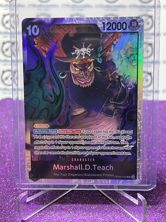 2024 ONE PIECE MARSHALL.D.TEACH # OP09-093 SR EMPERORS IN THE NEW WORLD FOIL ENGLISH CARD