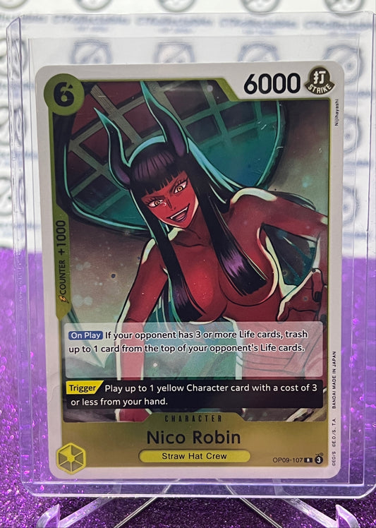 2024 ONE PIECE NICO ROBIN # OP09-107 R EMPERORS IN THE NEW WORLD FOIL CARD