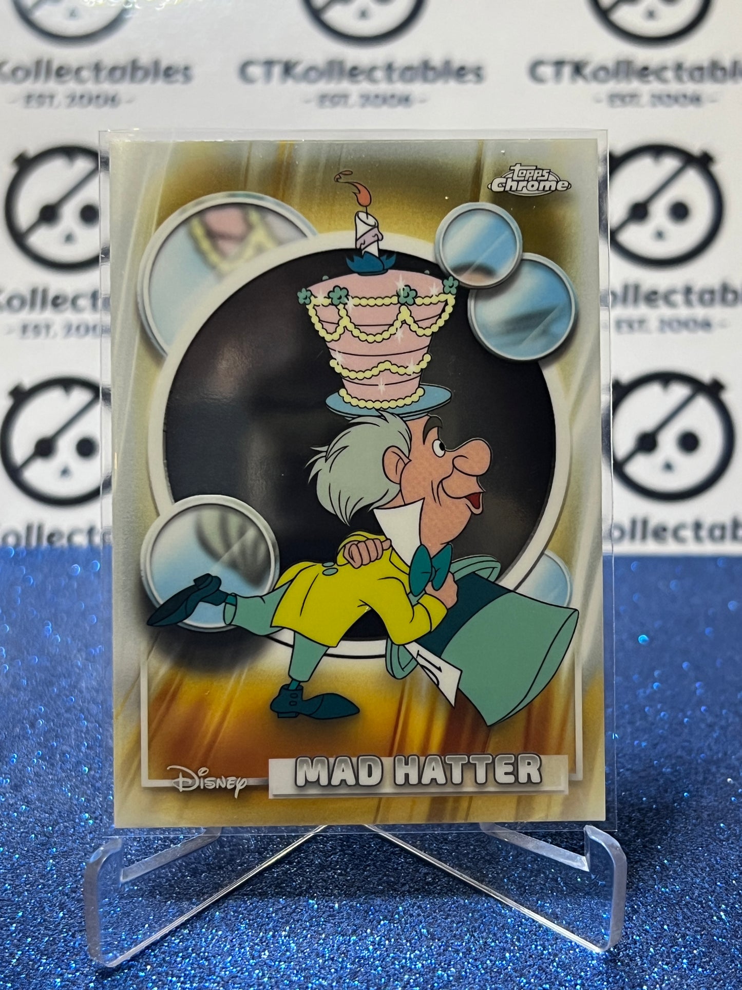 2026 DISNEY TOPPS CHROME  MAD HATTER # 76 ALICE IN WONDERLAND FOIL CARD