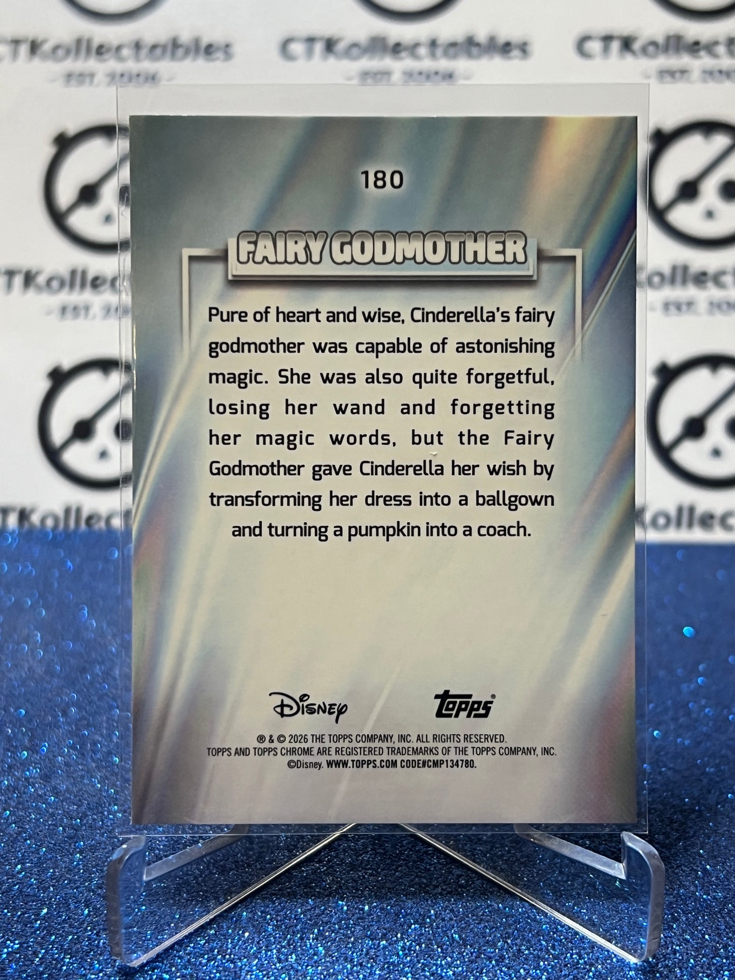 2026 DISNEY TOPPS CHROME FAIRY GODMOTHER # 189 CINDERELLA  FOIL CARD