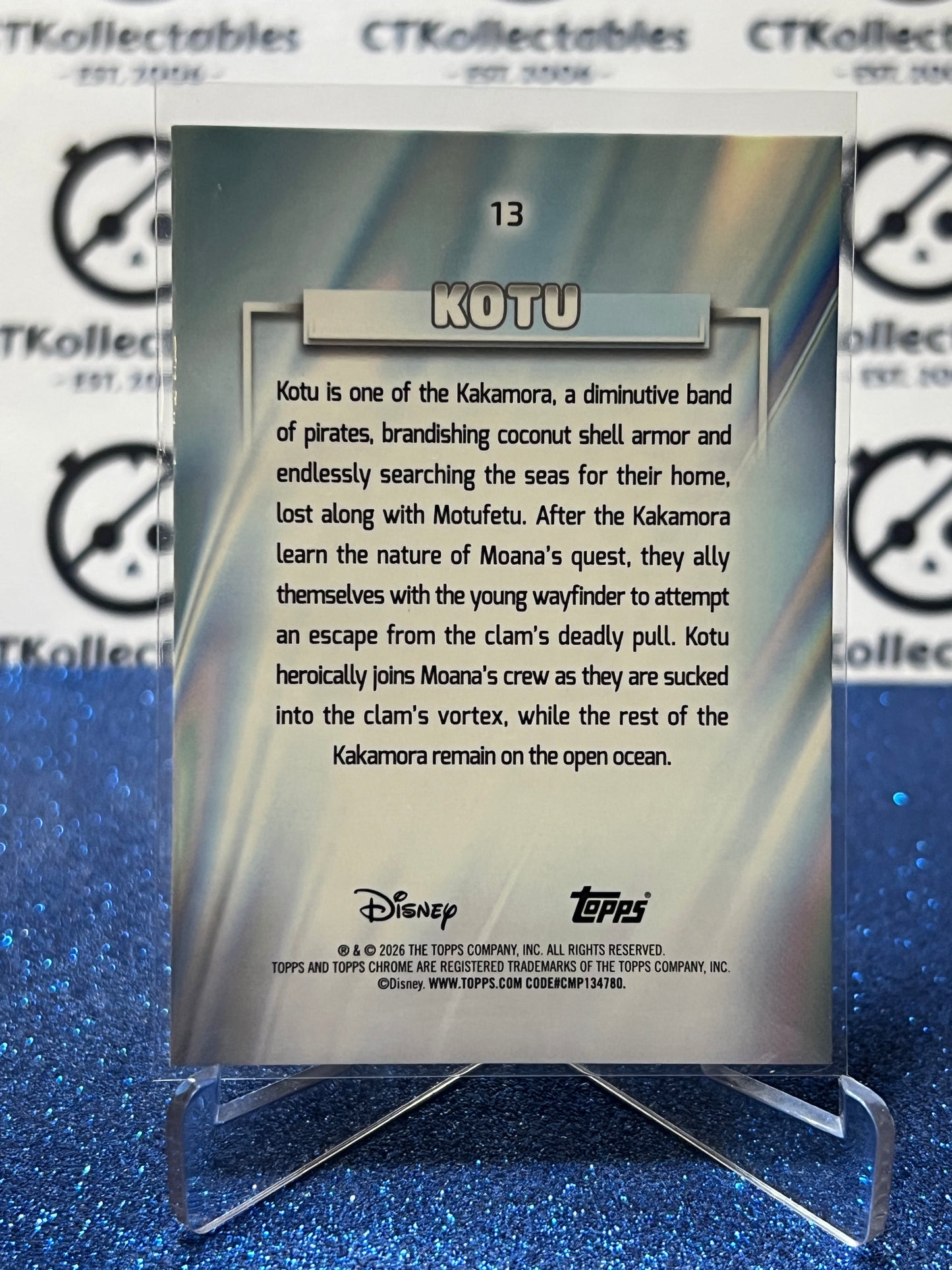 2026 DISNEY TOPPS CHROME KOTU # 13 MOANA FOIL CARD