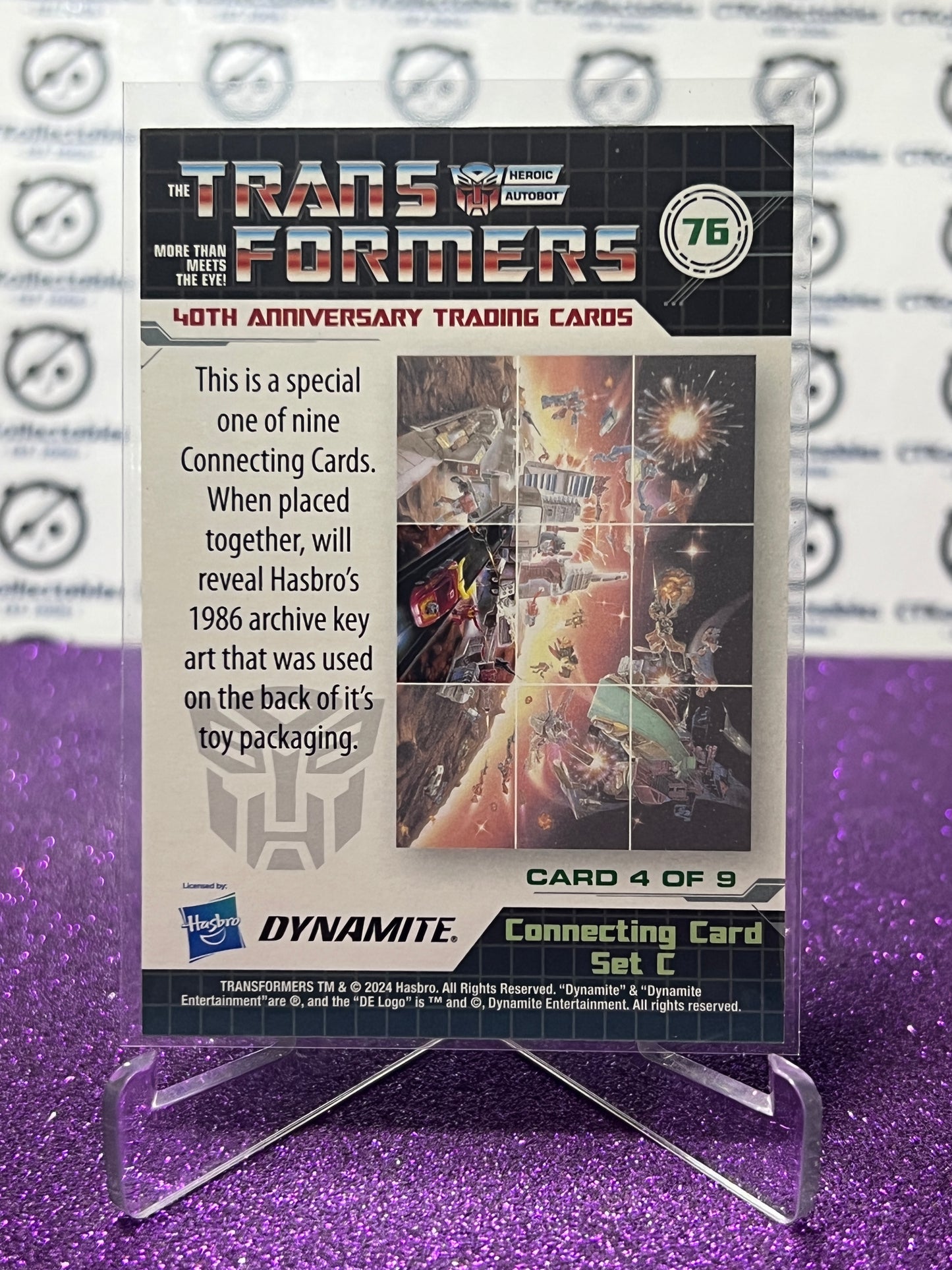 2024 TRANSFORMERS 40th ANNIVERSARY CONNECTING CARD SET C # 76 FOIL PUZZLE TRADING CARD