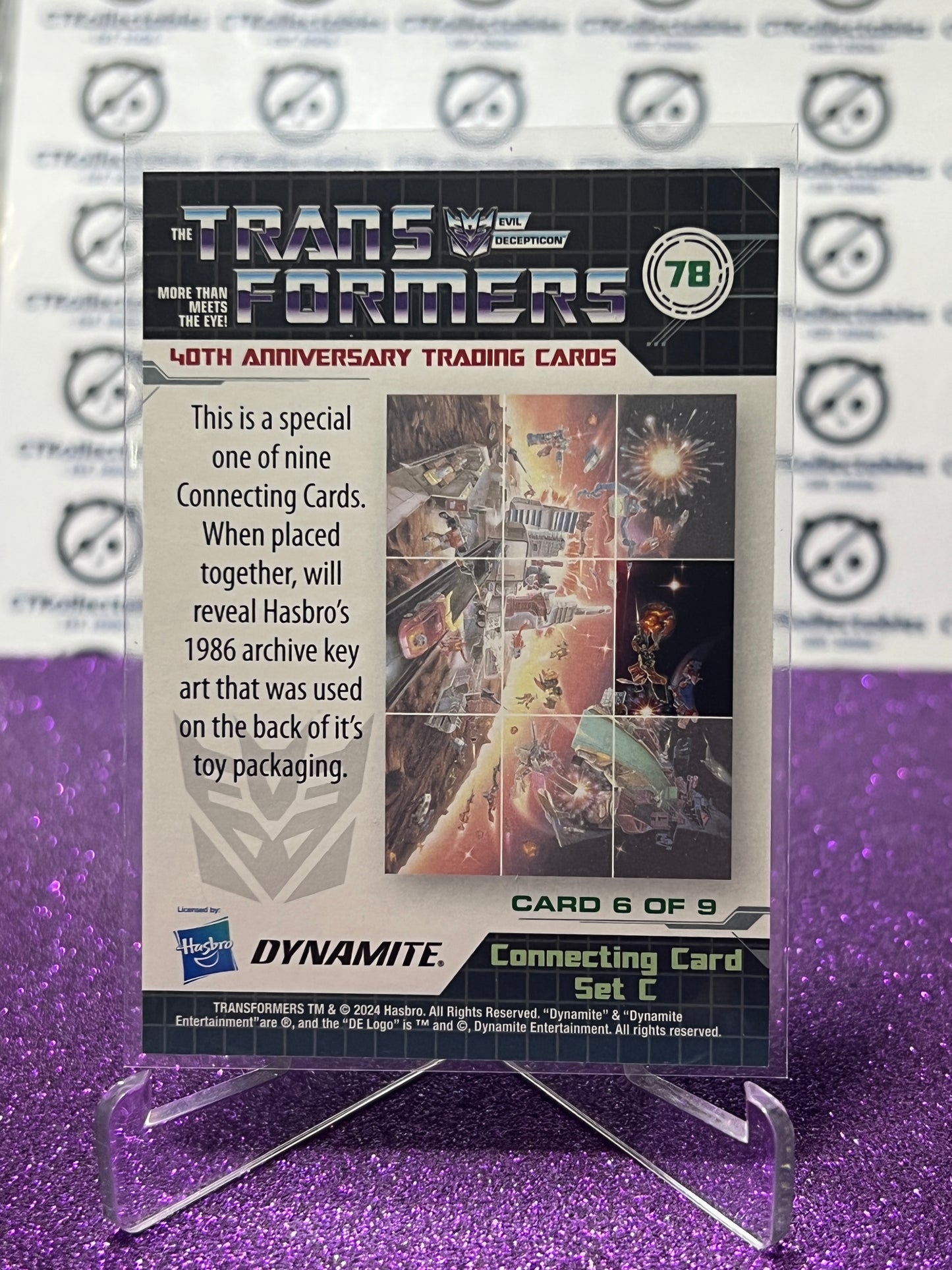 2024 TRANSFORMERS 40th ANNIVERSARY CONNECTING CARD SET C # 78 FOIL PUZZLE TRADING CARD