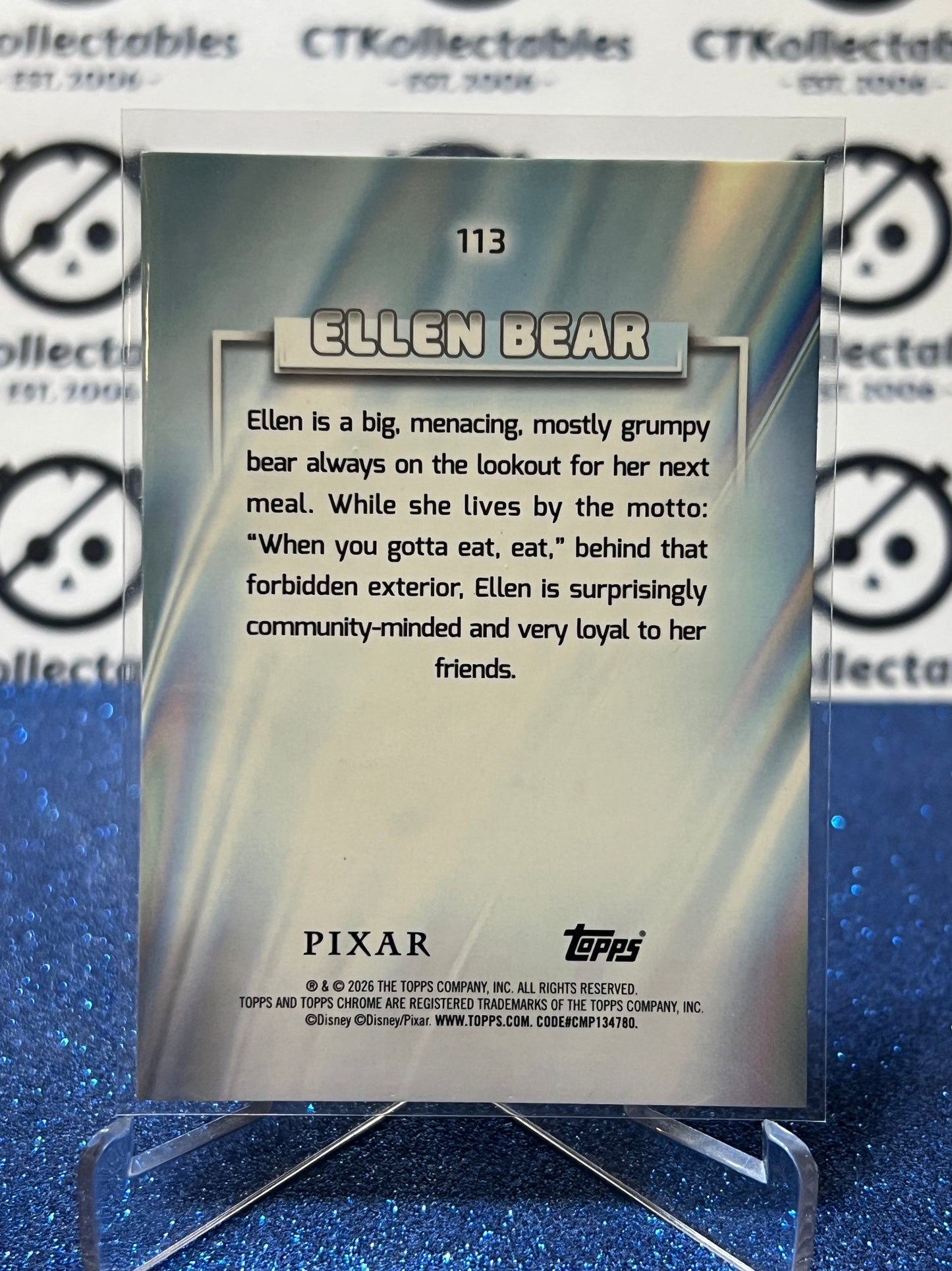 2026 DISNEY TOPPS CHROME ELLEN BEAR # 113 HOPPERS FOIL CARD