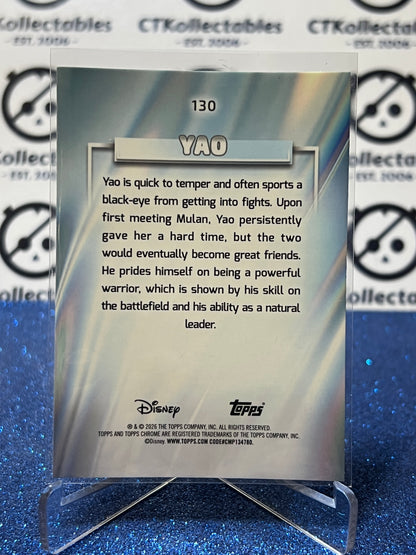 2026 DISNEY TOPPS CHROME YAO # 130 MULAN FOIL CARD
