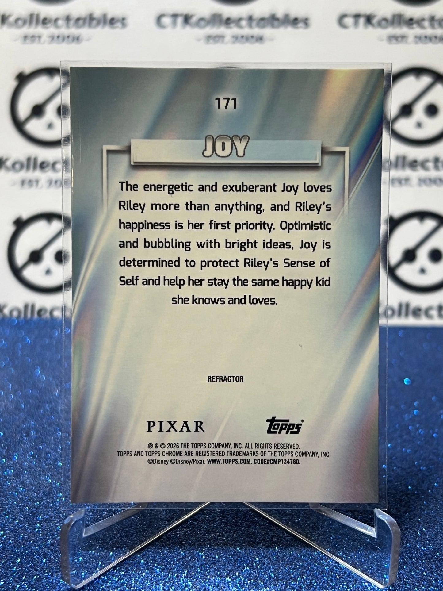 2026 DISNEY TOPPS CHROME JOY # 171 INSIDE OUT FOIL CARD