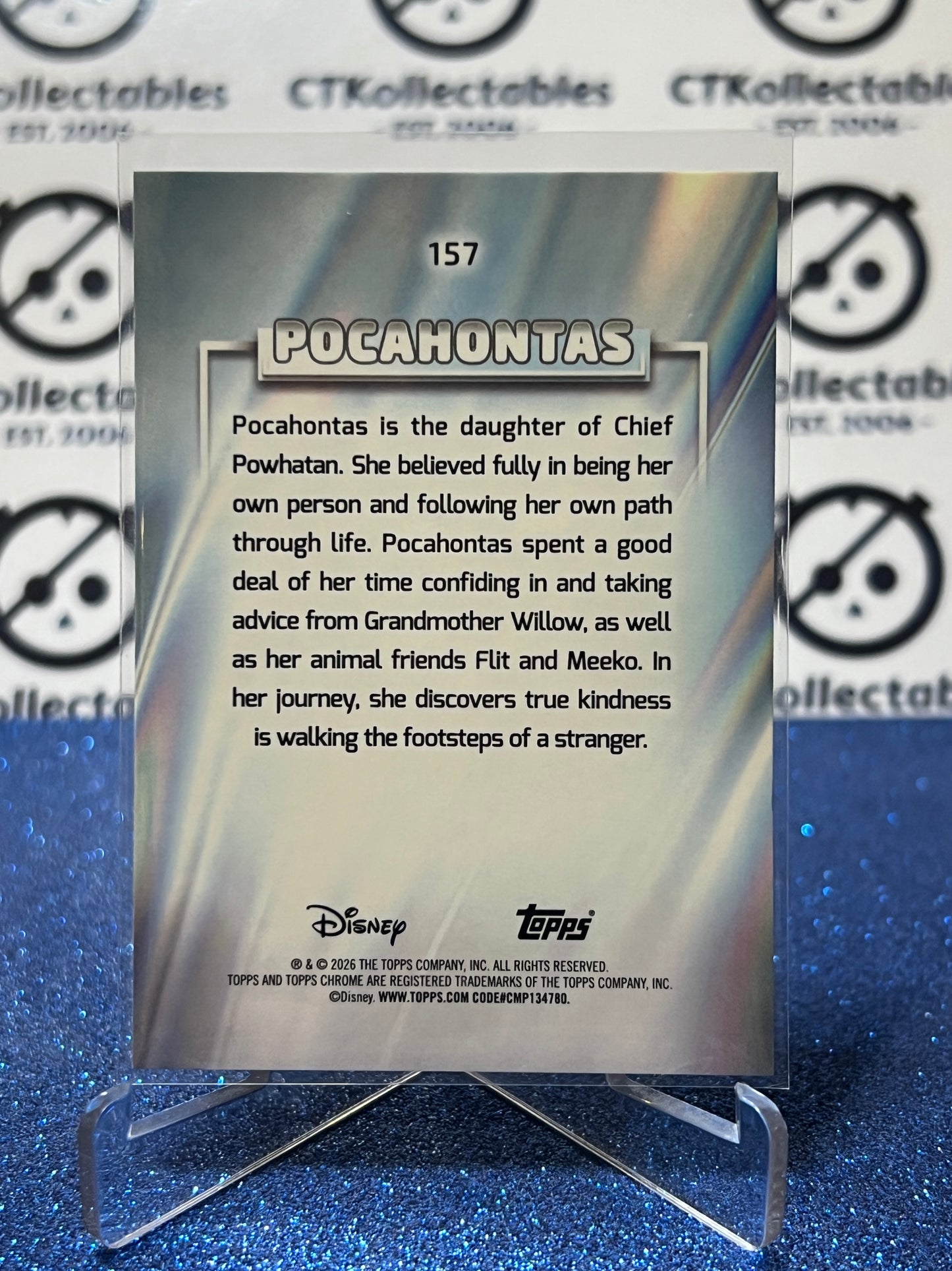 2026 DISNEY TOPPS CHROME POCAHONTAS # 157 FOIL CARD