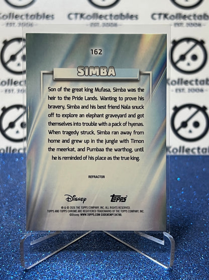 2026 DISNEY TOPPS CHROME SIMBA # 162 LION KING FOIL CARD