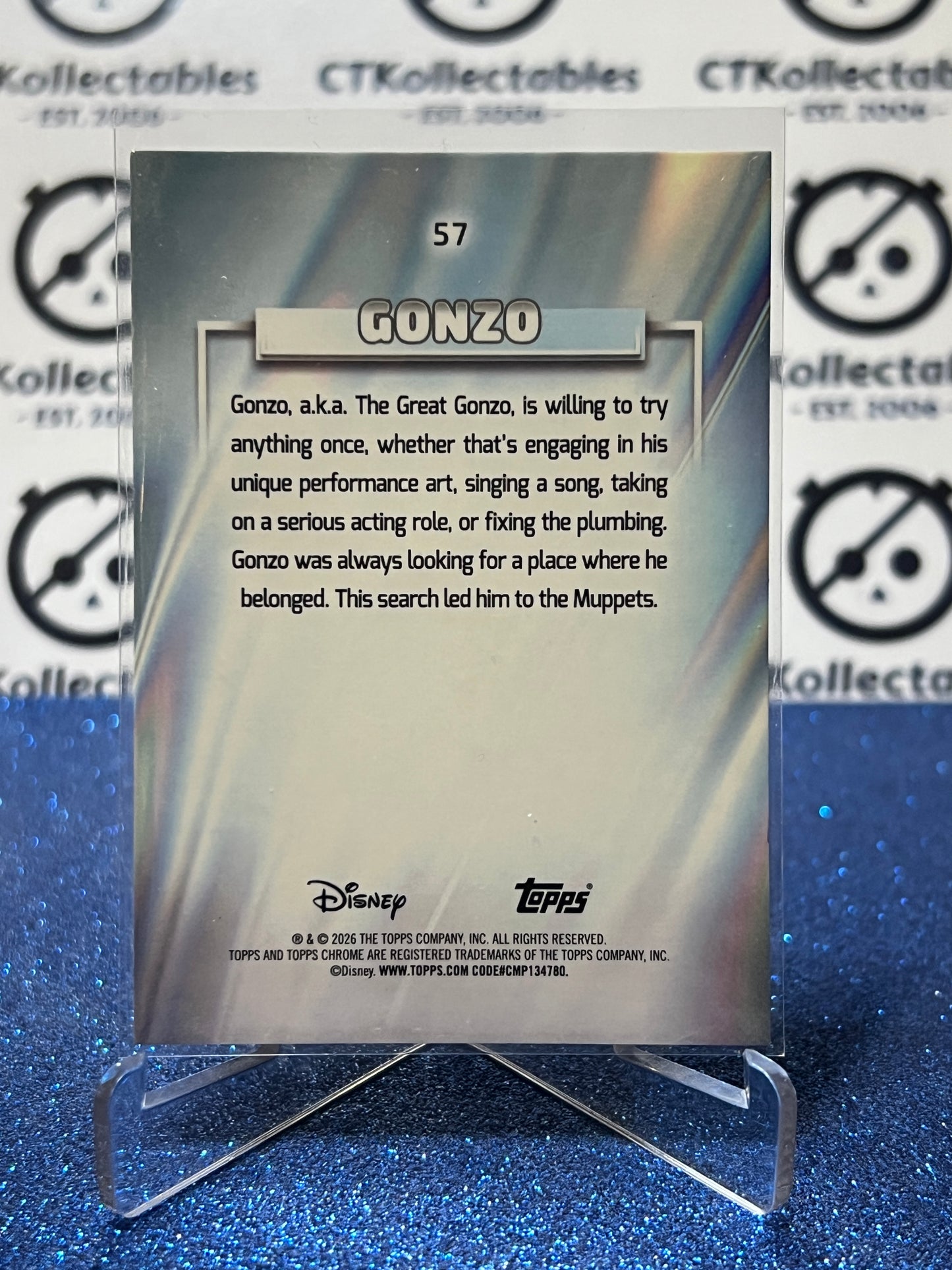 2026 DISNEY TOPPS CHROME GONZO # 57 MUPPETS FOIL CARD