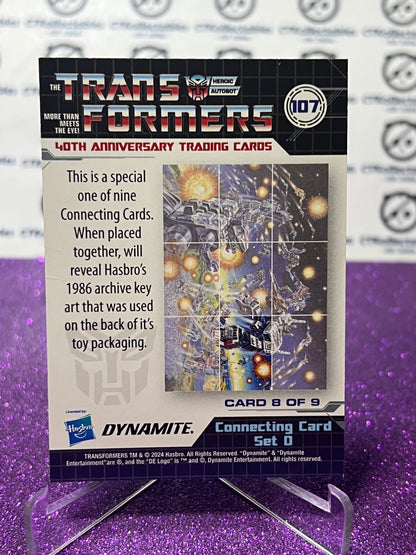 2024 TRANSFORMERS 40th ANNIVERSARY CONNECTING CARD SET D # 107 NON-FOIL PUZZLE TRADING CARD