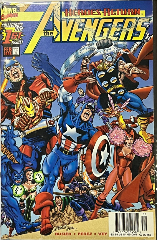 THE AVENGERS # 1 VF HEROES RETURN MARVEL COMIC BOOK 1998
