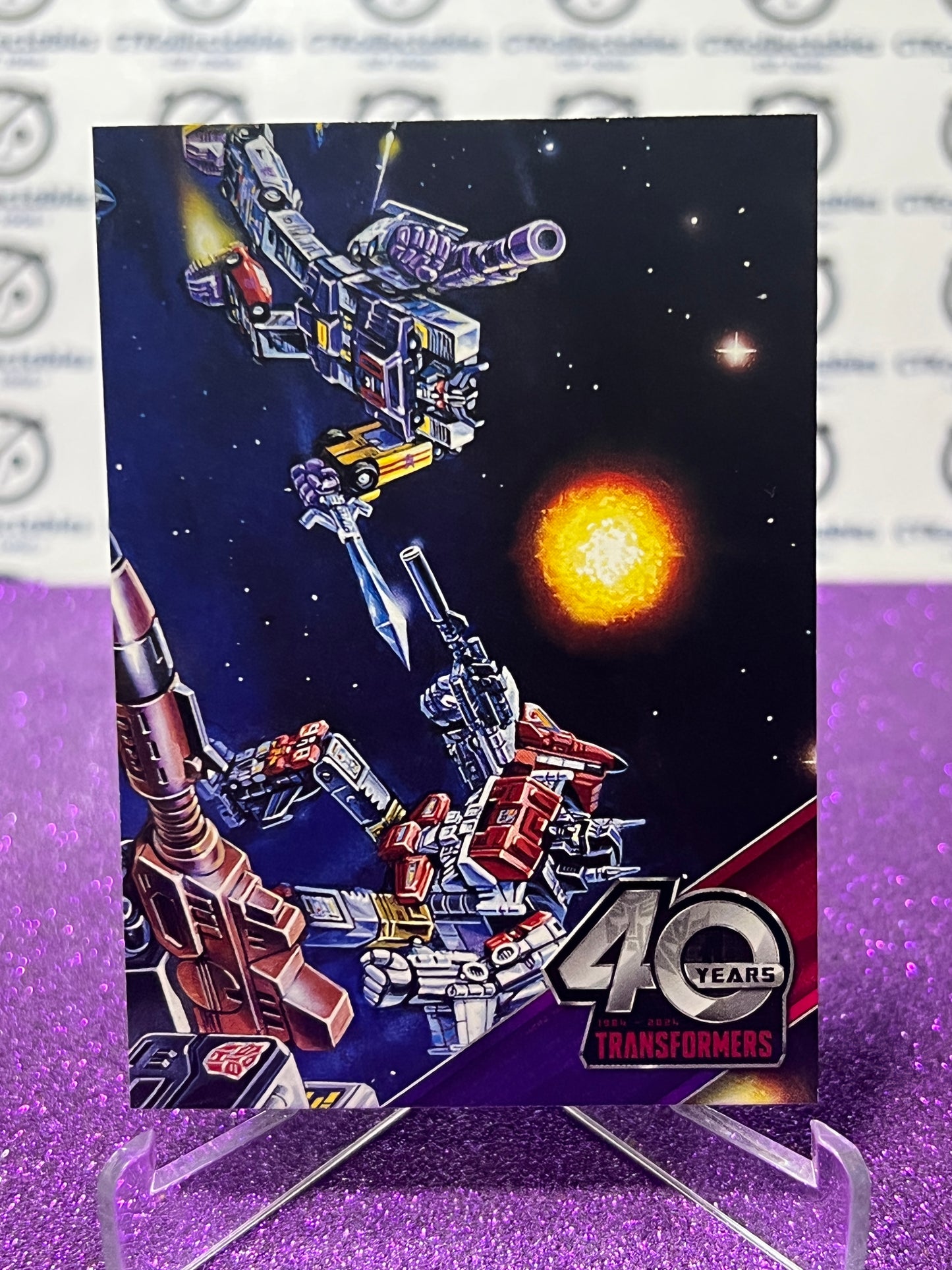 2024 TRANSFORMERS 40th ANNIVERSARY CONNECTING CARD SET D # 105 NON-FOIL PUZZLE TRADING CARD