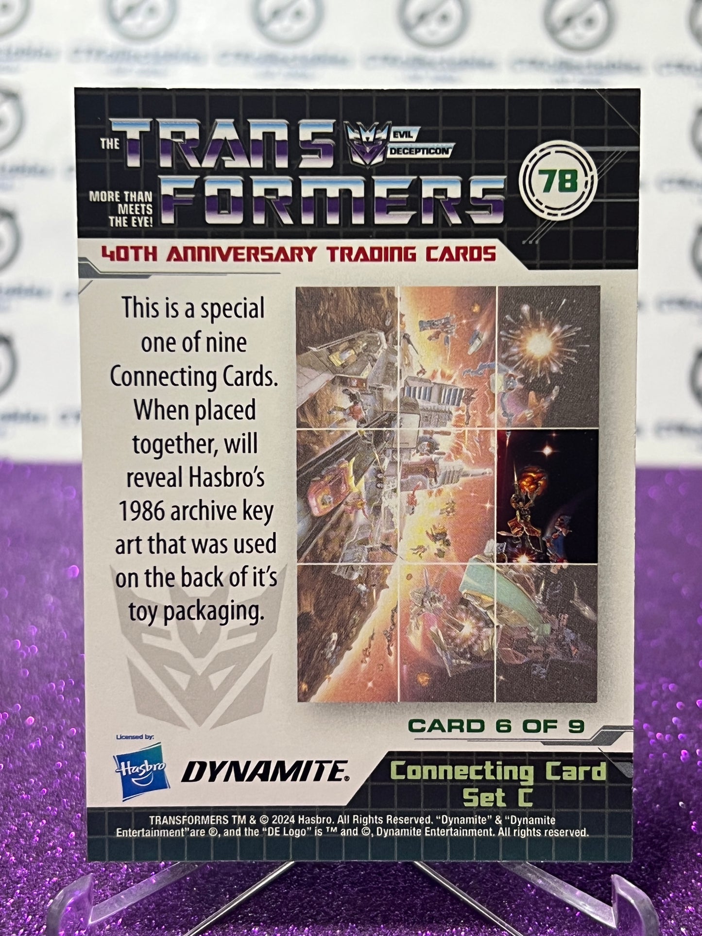 2024 TRANSFORMERS 40th ANNIVERSARY CONNECTING CARD SET C # 78 NON-FOIL PUZZLE TRADING CARD