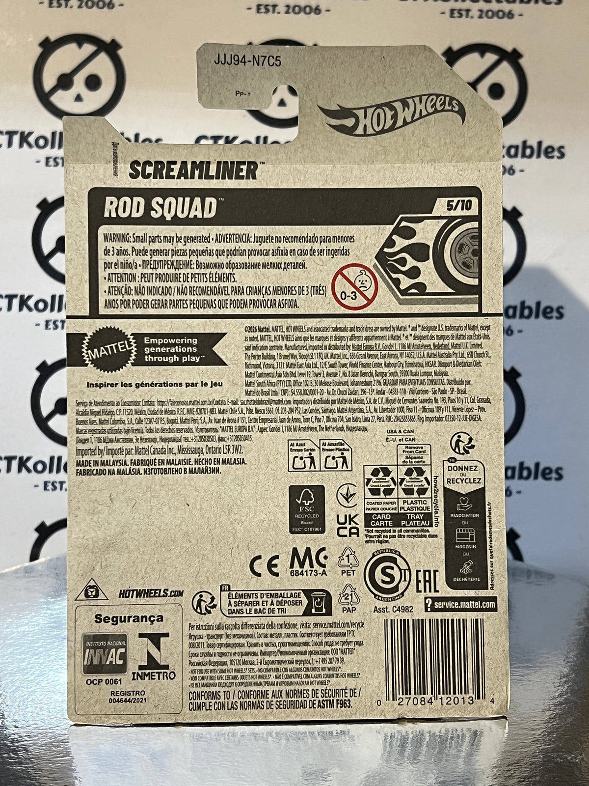 HOT WHEELS MATTEL 141/250 SCREAMLINER ROD SQUAD 5/10 - 2026  UNOPENED