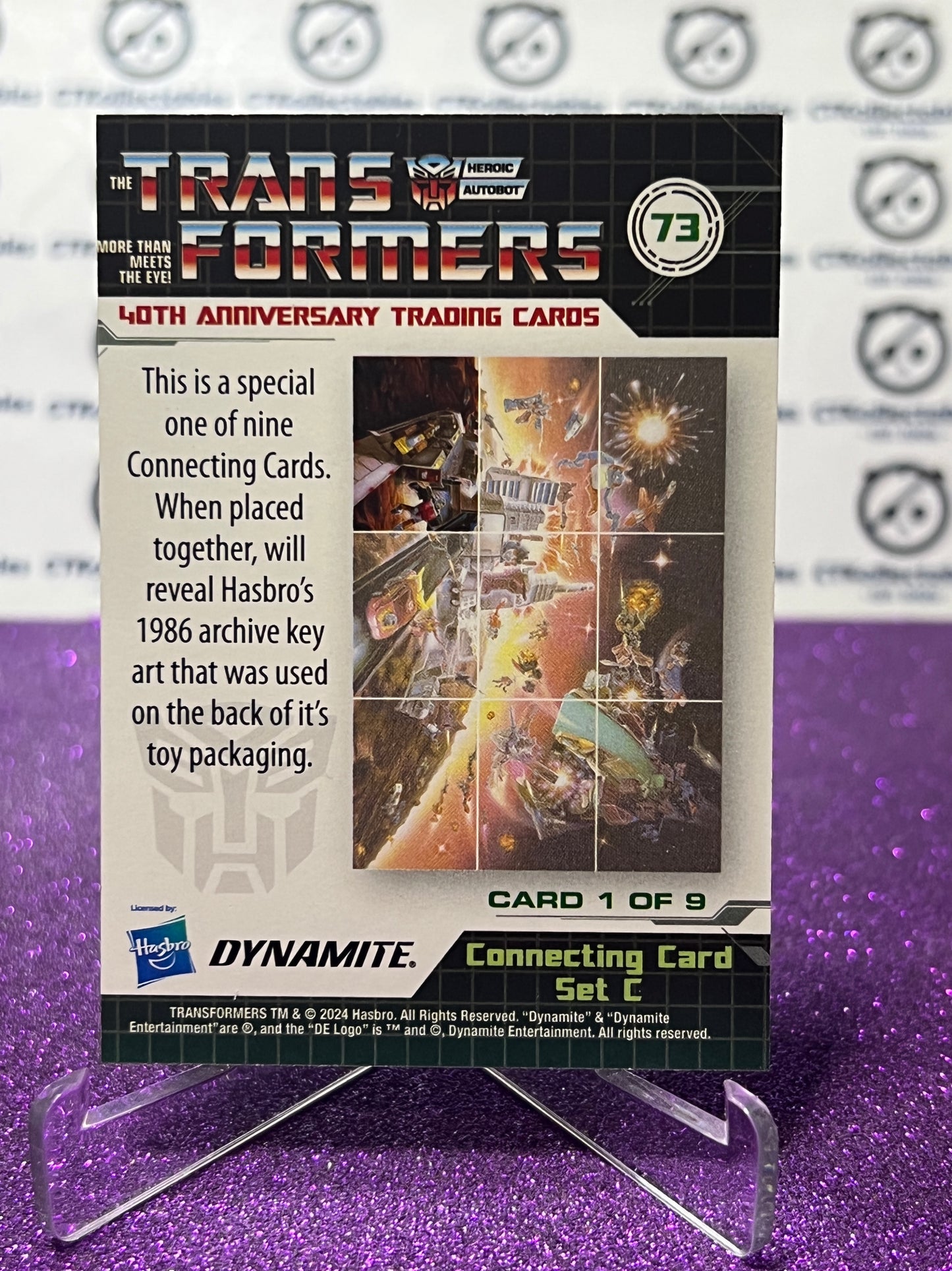 2024 TRANSFORMERS 40th ANNIVERSARY CONNECTING CARD SET C # 73 NON-FOIL PUZZLE TRADING CARD