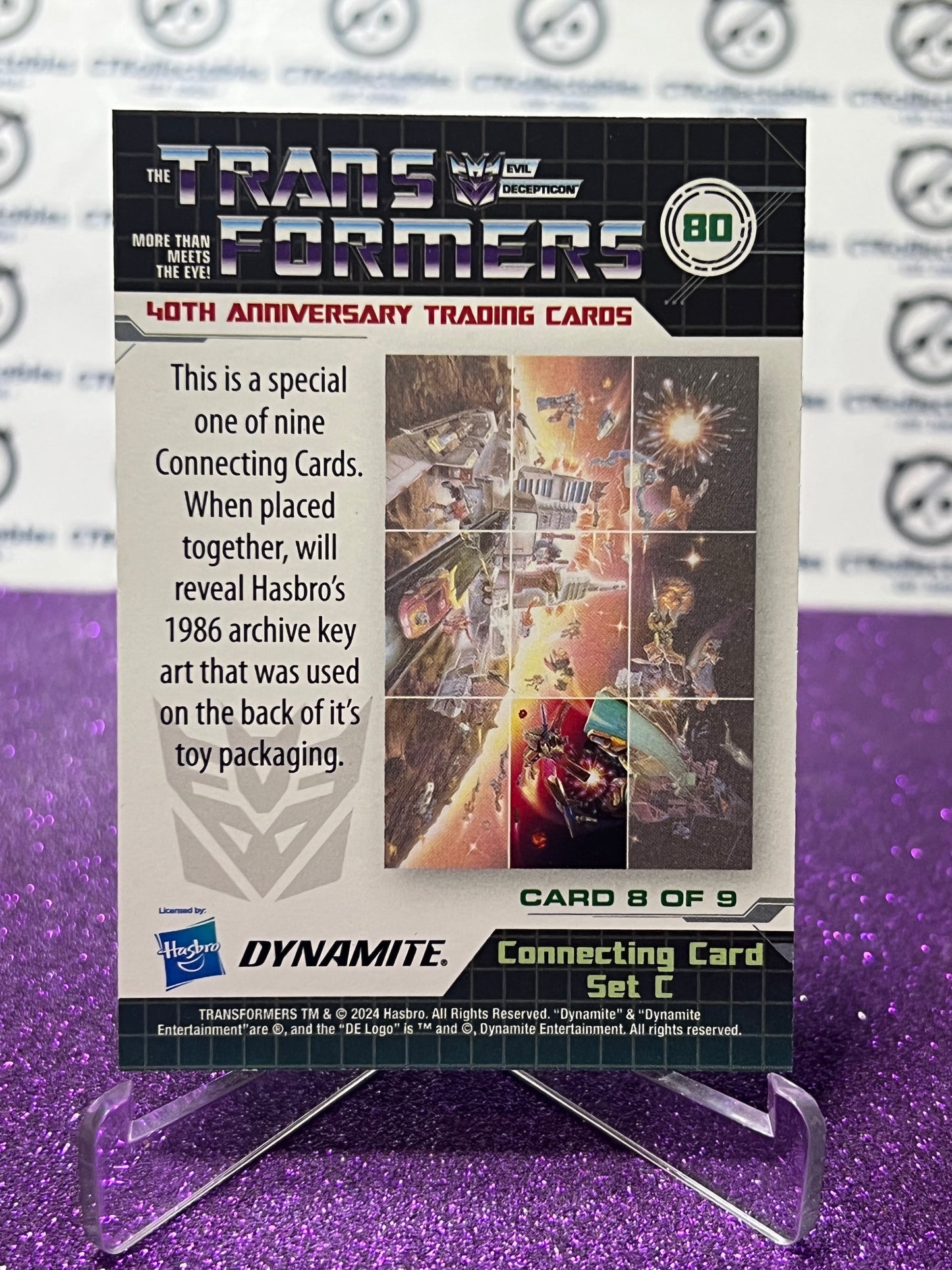 2024 TRANSFORMERS 40th ANNIVERSARY CONNECTING CARD SET C # 80 NON-FOIL PUZZLE TRADING CARD