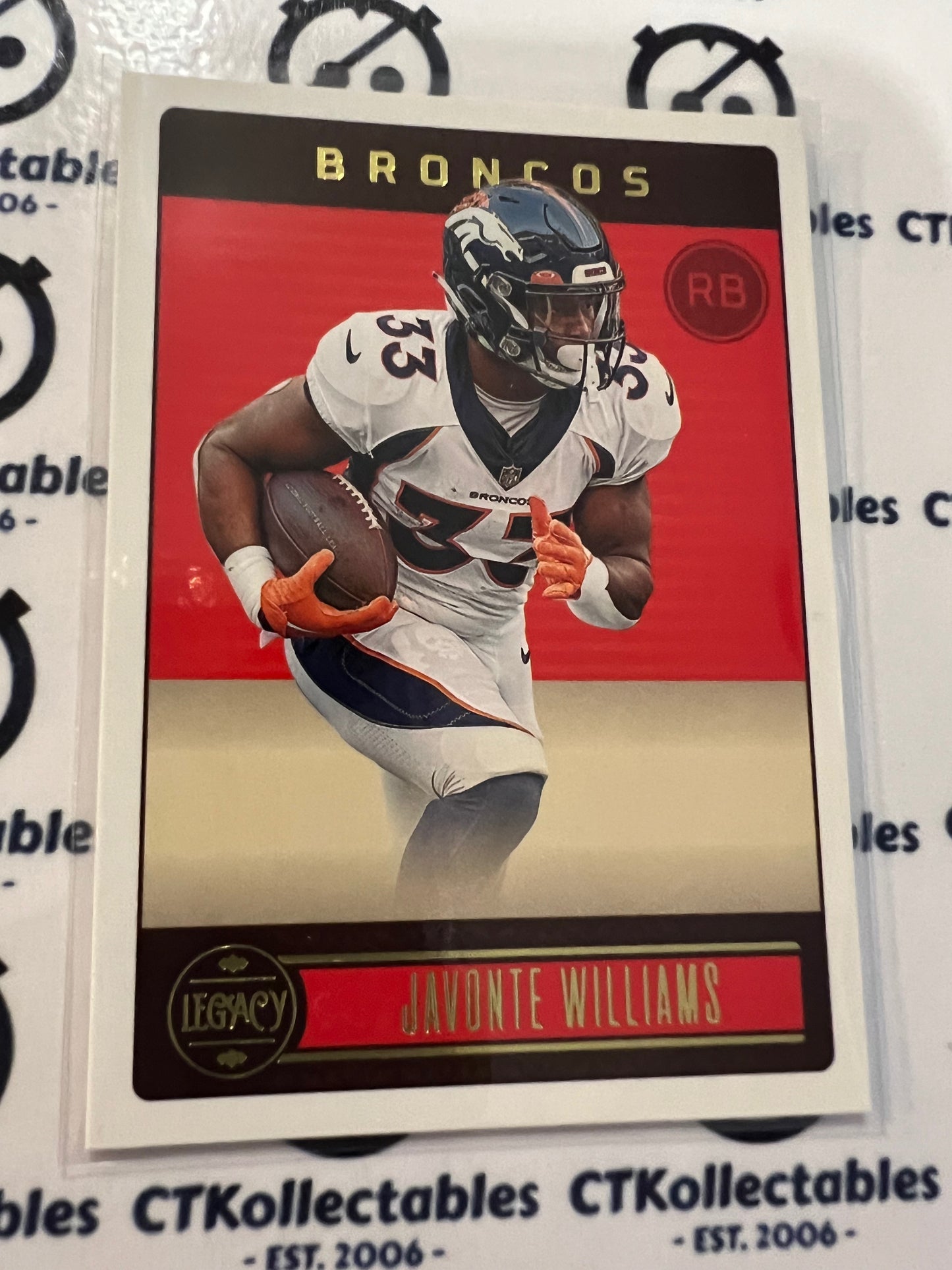 2023 NFL Panini Legacy Base #29 Javonte Williams Broncos