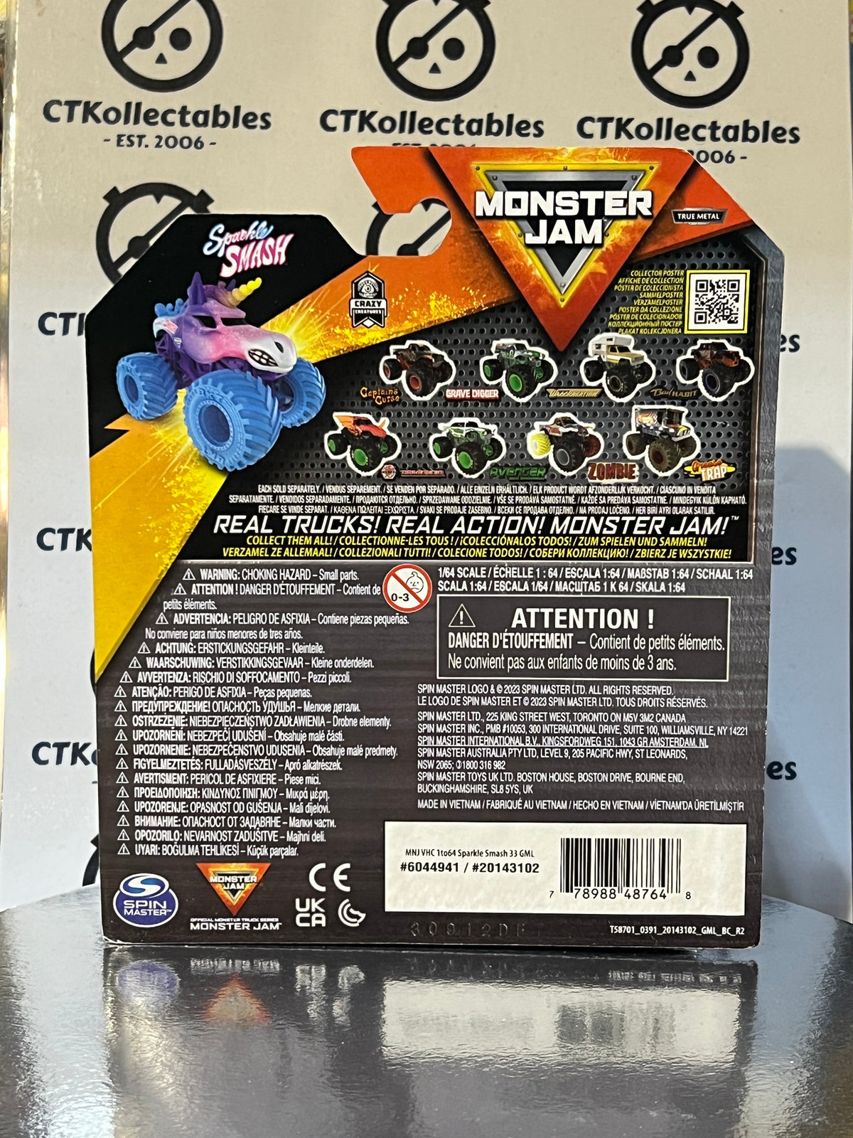 2023 SPIN MASTER SPARKLE SMASH  MONSTER JAM  1/64 SCALE UNOPENED