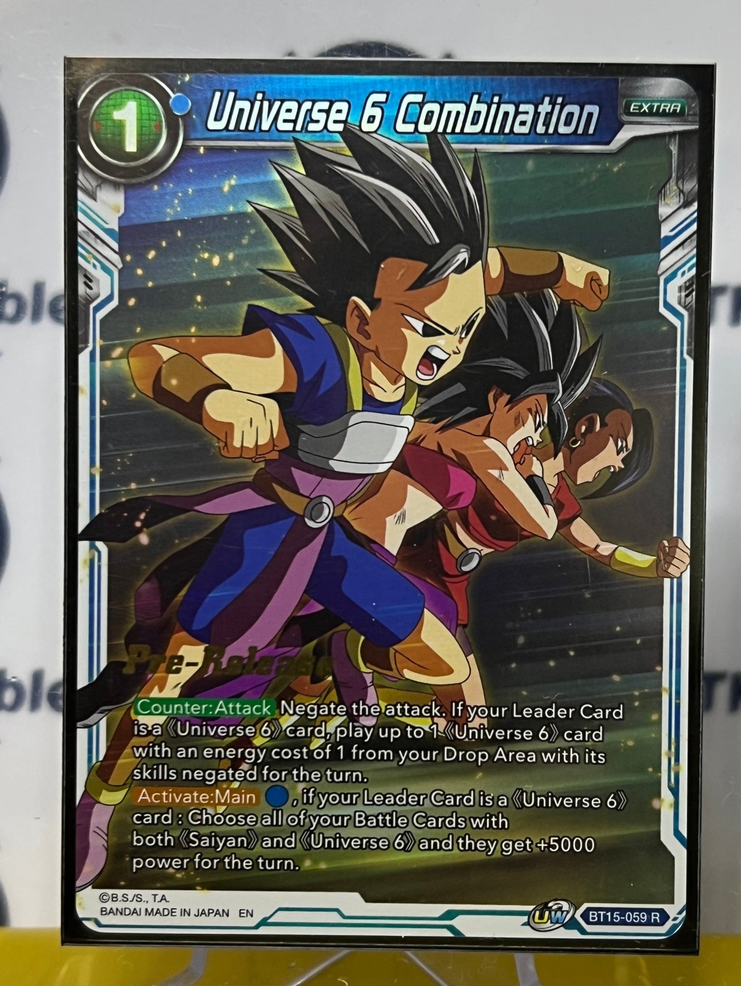 DBS UNIVERSE 6 COMBINATION # BT15-159 R FOIL DRAGON BALL SUPER CARD